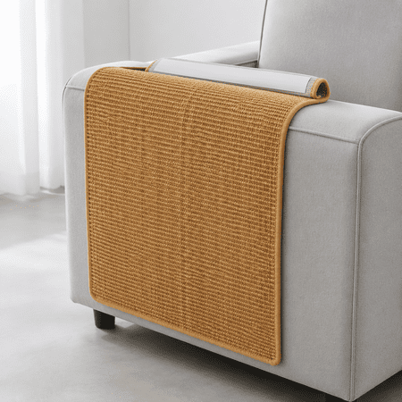 Camel 31.5 x 19.7 Sisal Cat Scratcher Mat with Sticky Tapes 1-Pack
