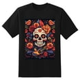thumbnail image 2 of Plus Size Shirt for Women Black Tops for Women Short Sleeves Shirt for Women Skull (17) T Shirt Crewneck Shirt for Women 4XL, 2 of 5