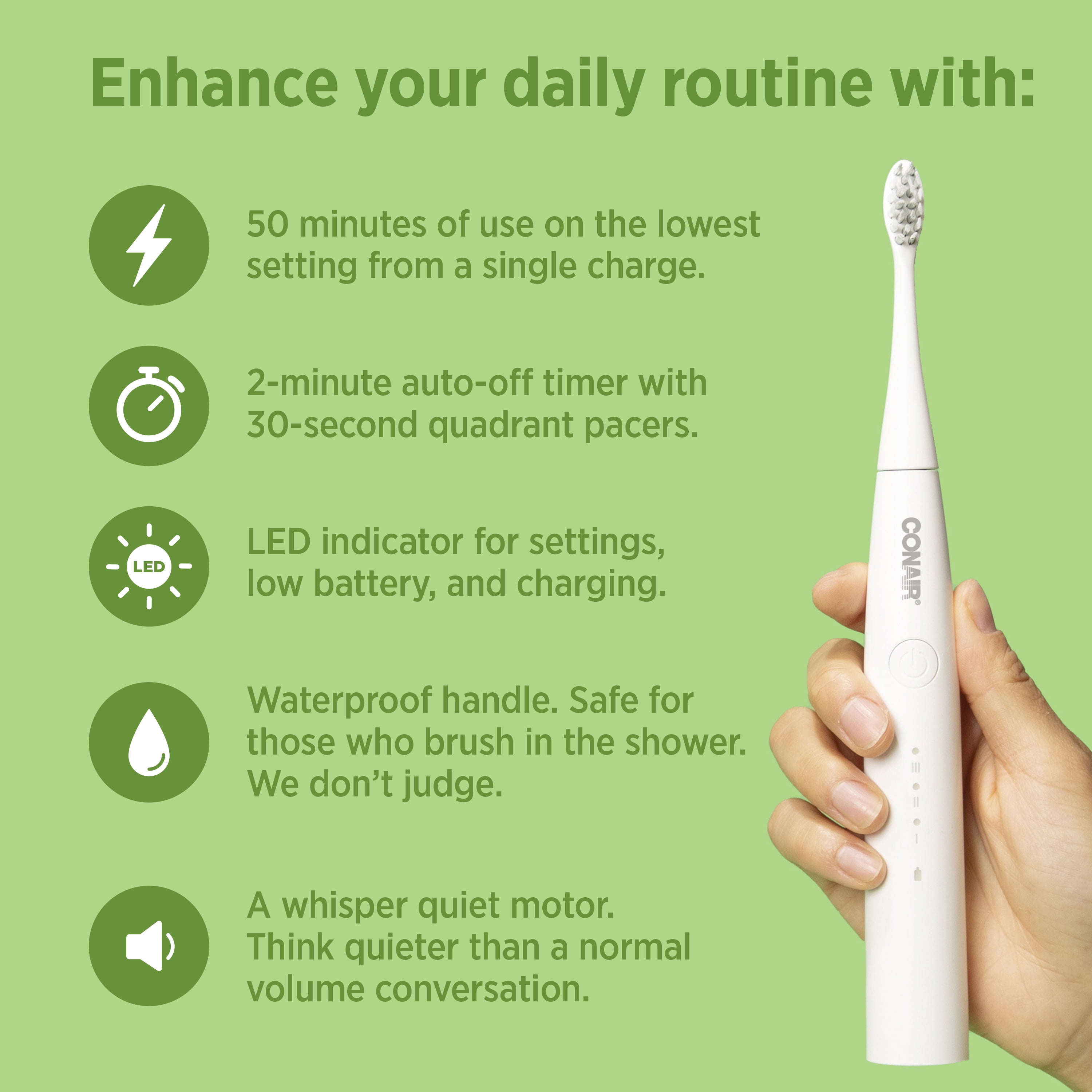 ConairClean Sonic Rechargeable Toothbrush