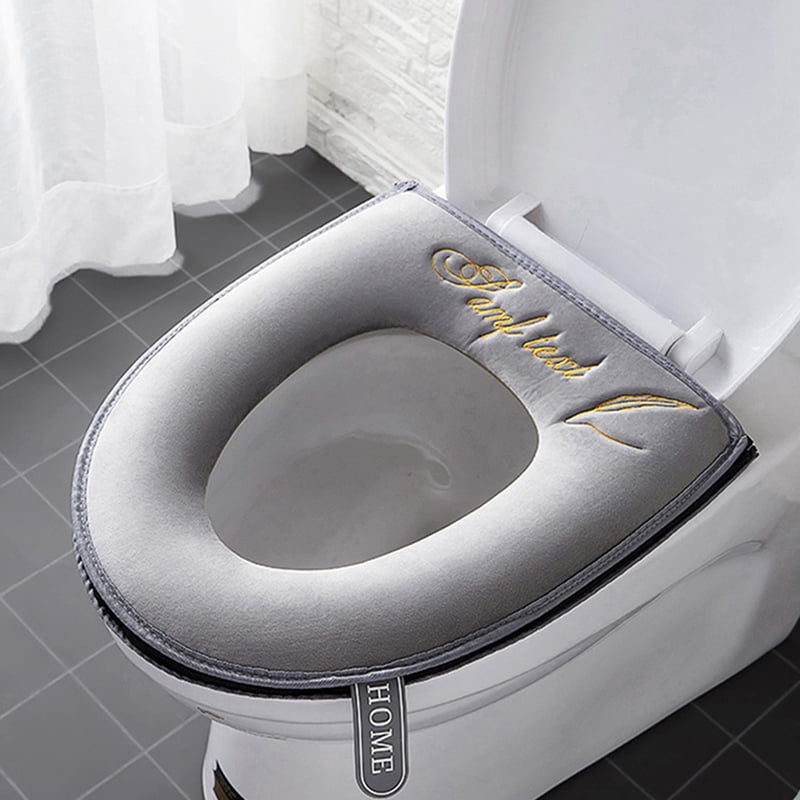 Universal Thickened Warm Soft Toilet Seat Cover Mat Set For Home Bathroom Decor 