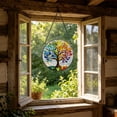 thumbnail image 3 of Stained Glass Suncatcher Colorful Acrylic Window Hanging, Summer Light Catcher Ornament for Nature Lovers, Sun Catchers for Window Decor, Glass Art​, A, 3 of 8
