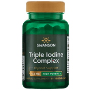 Swanson Mineral Supplements High Potency Triple Iodine Complex 12.5 mg Capsule 60ct