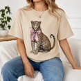 thumbnail image 6 of Leopard Pink Bow Graphic T-Shirt | Unisex Classic Fit Tee | Sizes S–4XL, 6 of 9