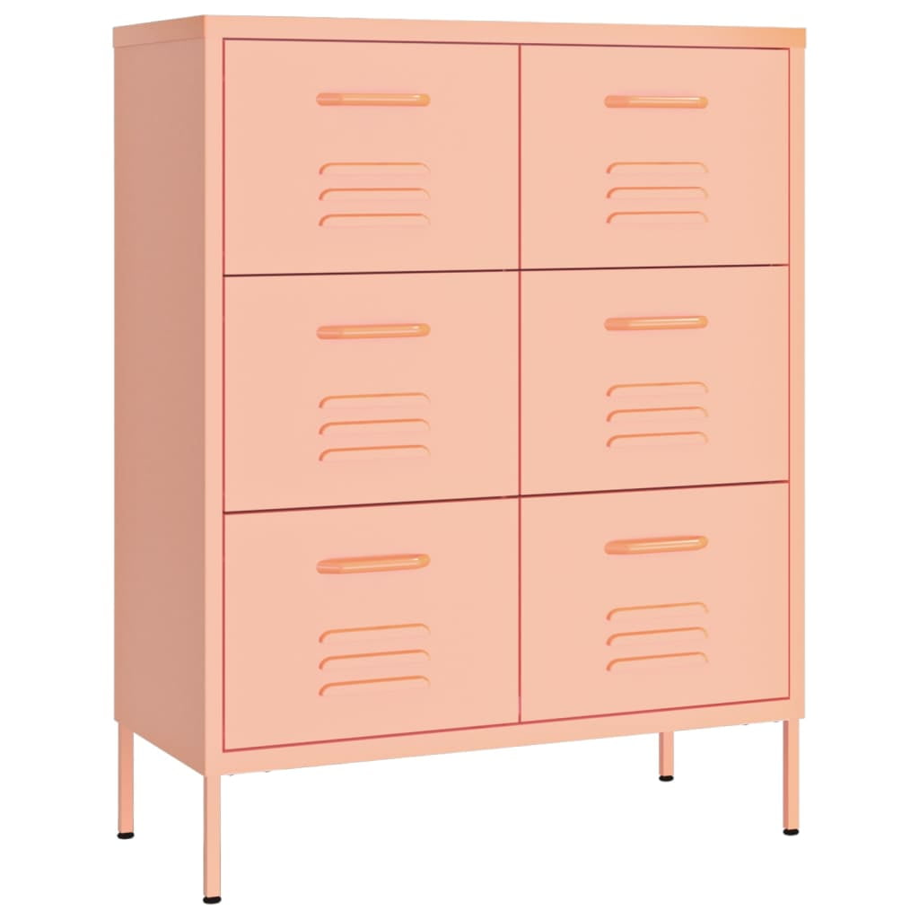 vidaXL Drawer Cabinet Freestanding Storage File Cabinet for Home Office Steel