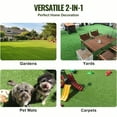 thumbnail image 6 of Artificial Grass Rug 5x10 ft, Green Turf Outdoor Indoor, 1.38" Fake Grass Door Mat, Patio Lawn Decor, Easy Clean Drainage, Dog Mats, 6 of 10