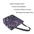 thumbnail image 3 of FORMRS Womens Canvas Tote Bag with Zipper Inner Pocket Shoulder Handbag, Roses and Pearls, 3 of 7