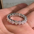 thumbnail image 4 of 3Ct Heart Cut Lab Created Diamond Full Eternity Ring 14K White Gold Plated Silver, 4 of 4