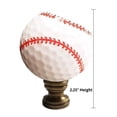 thumbnail image 2 of HomeConcept Baseball Lamp Finial, White with Red Stitching 2.25"h, 2 of 5