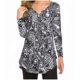 thumbnail image 2 of Puntoco Mujeres Moda Impreso Casual V-Cuello Manga Larga Camiseta Suelta Blusa tops Puntoco Puntoco-3925, 2 of 6