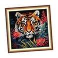 thumbnail image 6 of perfeclan Stamped Cross Stitch Kit Tiger Animal Patterns DIY 11ct Bedroom Preprinted Gifts Art Craft Adults Kids Farmhouse Sewing Kits 11CT 4 Strands, 6 of 9