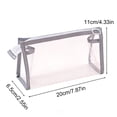 thumbnail image 3 of Transparent Pencil Case - Large Capacity Waterproof Stationery Bag, Zipper Pouch for organization, Gray, JKODE, 3 of 9