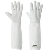 Honey Keeper Beekeeping Gloves, Medium - Goatskin Leather with Canvas Sleeve and Elastic Cuff