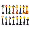 thumbnail image 2 of 8PCS Noël Micro Paysage Rue Lampe Artisanat Miniature Fée Jardin Ornement, 2 of 8