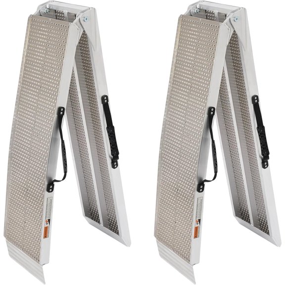 2PCS 77'' x 9''Loading Ramp, 1500 Lbs Capacity Folding Ramp Aluminum Truck Ramps Portable Trailer Ramps for Motorcycles, Ebikes, Dirtbikes and ATVs, Heavy Duty Loading Ramps Ideal