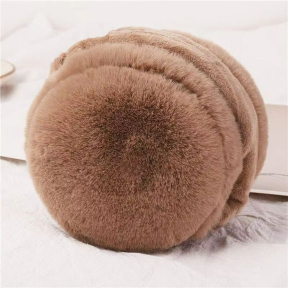 harmtty Warm Winter Earmuffs Thick Solid Color Lightweight Portable Cold-proof Keep Warm Unisex Anti-slip Cycling Ear Covers for Outdoor Light Pink