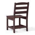 thumbnail image 2 of WestinTrends Ashore Outdoor HDPE Patio Classic Armless Dining Side Chair, Dark Brown, 2 of 9