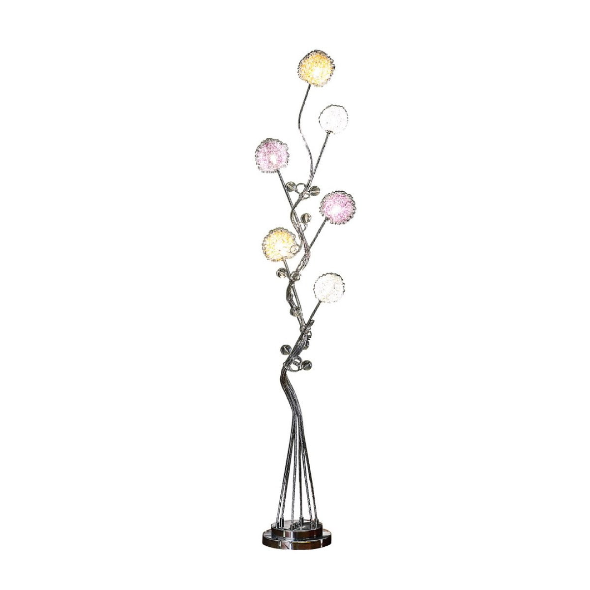 58.5" 6 Head Aluminum LED Zeus Metal Floor Lamp  Dimmable Modern Standing Lamp for Living Room  Bedroom  Office   Energy Saving Task Lighting with Stable Base