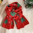 thumbnail image 3 of Aofany Fashion Warm Fleece Scarf Soft Lightweight Christmas Tree Printing Autumn Winter Scarves Wraps Xmas Gift for Women Men, 3 of 5