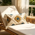 thumbnail image 4 of Boho Tufted Tassel Throw Pillow, 11.8 x 19.7 In Pillow with Insert, for Sofa Chair Bed and Living Room Decor, Multicolor, Type B, 4 of 6