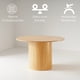 thumbnail image 3 of Ilios Innova | Mesa Rom Redonda de Comedor 120cm Color Maple, Superficie de MDF con Melamina, Base Cilíndrica de Tablillas Modernas, Ideal para 4 Personas, Diseño Nórdico Minimalista, 3 of 9
