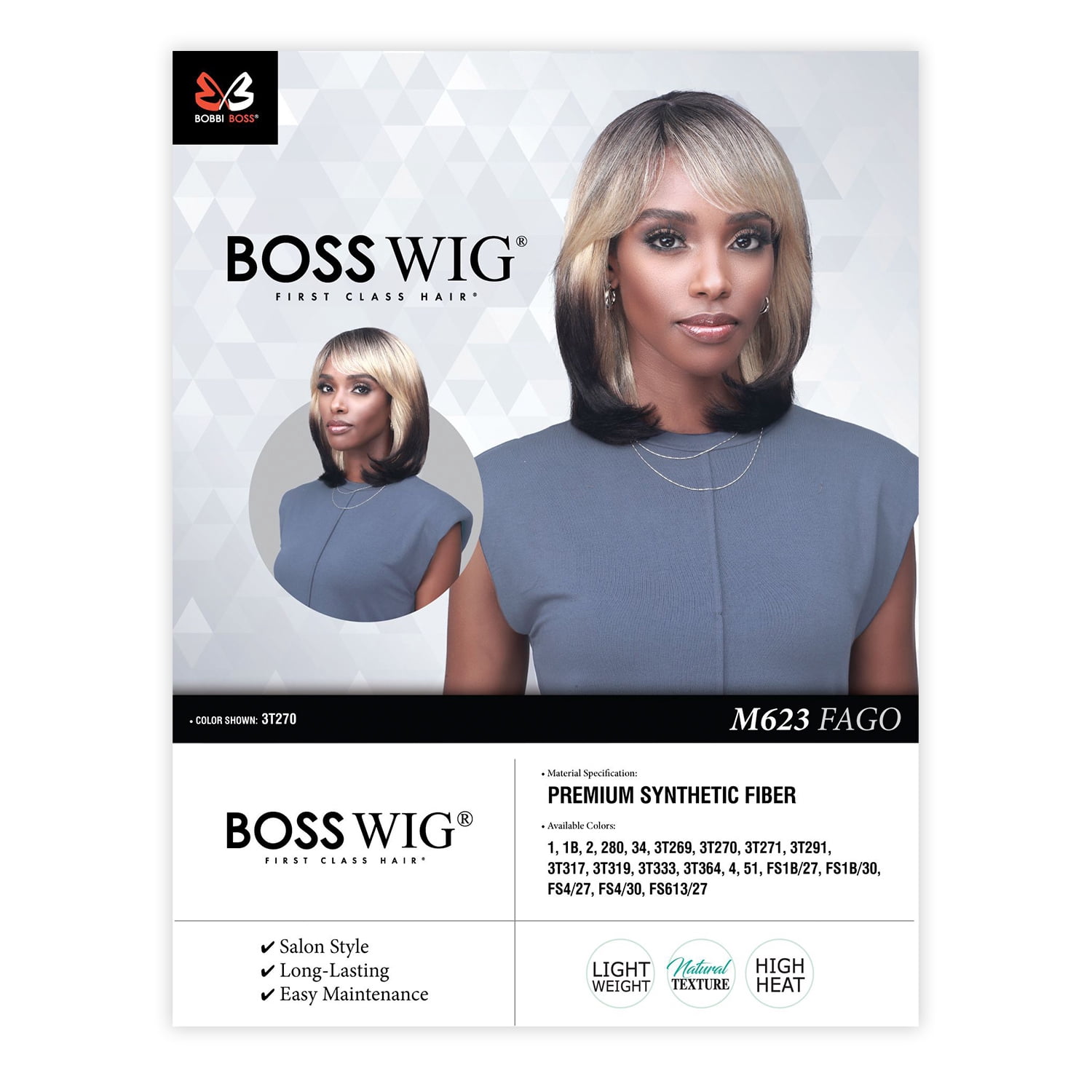 Synthetic Hair Wig Bobbi Boss M623 Fago (3T364)