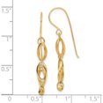 thumbnail image 2 of 14K Yellow Gold Oval Link Dangle Earrings (36.8 X 5) Made In Indonesia tf2161, 2 of 5