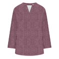 thumbnail image 4 of Outfmvch Women's Cotton Tops Cotton Linen Tunic Tops Short Sleeve Gauze Tops Linen Button Down Shirt Women Floral Embroidered Boho Tops V Neck Casual Red L, 4 of 4
