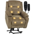 thumbnail image 1 of HOMCOM Massage Power Lift Recliner Chair for Elderly Reclining Chair Brown, 1 of 10