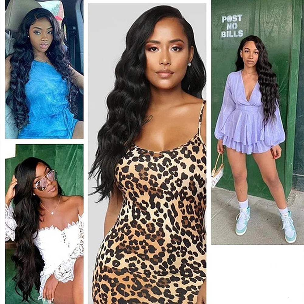 Loose Wave Human Hair Brazilian Bundles - 3 Bundles, 22 24 26 Inch, 100% Unprocessed Virgin Hair, Curly Waves, Wet & Wavy, for Black Women