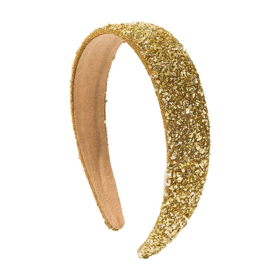 Fashion Color Wide Headband Shiny Rhinestone Hair Clip Cloth Material Versatile Hair Accessory for Daily Wear Party Decoration