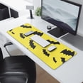 thumbnail image 2 of Long Mouse Pads for Desk,Yellow Halloween Bats Desk Mats on Top Of Desks, Desk Mouse Pad Extra Large with 3mm Non-Slip Base and Stitched Edge for Gaming,Office,Work,Home 31.5x11.8in, 2 of 5