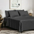 thumbnail image 2 of Lux Decor Collection Bed Sheets, 6 Pc Deep Pocket Full Size Sheets Set, Premium Brushed Microfiber Full Sheets, Dark Gray, 2 of 10