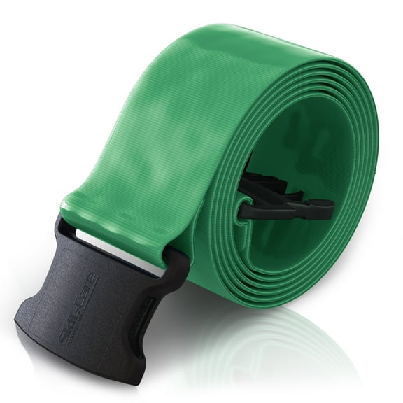 Skil-Care BioShield Wipe-Clean Gait Belt, 60"L, Green – Heat-Sealed Webbing, Delrin Buckle, Liquid-Resistant, Ambulation Aid, 914378