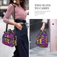 thumbnail image 2 of DouZhe Lunch Bags for Women and Men, Doodle Skull Flowers Prints Reusable Portable Insulated Cooler Waterproof Lunch Tote Bag for Travel Work School Picnic, 2 of 7