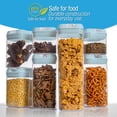 thumbnail image 2 of Cheer Collection Airtight Food Storage Containers and Pantry Organizer Bins, Includes Dry Erase Marker and Labels, Set of 7 (Blue), 2 of 4