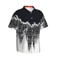 thumbnail image 2 of Daiia Abstract Red Sun Design Hawaiian Shirt for Men Gentle Cotton Regular Short Sleeve Casual-3X-Large, 2 of 9