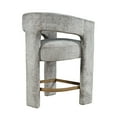 thumbnail image 2 of Gwen Modern Luxury Jacquard Fabric Upholstered Boucle Sculpture Counter Stool, 2 of 8