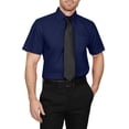 thumbnail image 4 of J. METHOD Men's Classic Regular Fit Button Down Short Sleeve Solid Color Dress Shirts S-5XL, 4 of 5
