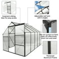 thumbnail image 2 of HOYOA 10x6 ft Outdoor Greenhouse, Walk-in Polycarbonate Green House with Aluminum Frame for Backyard, Green, 2 of 8