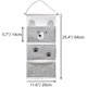 thumbnail image 2 of Cute Nursery Hanging Storage Bag Wall Organizer Bag With 3 Pockets Deco Basket Holder Pouch Closet, 2 of 3