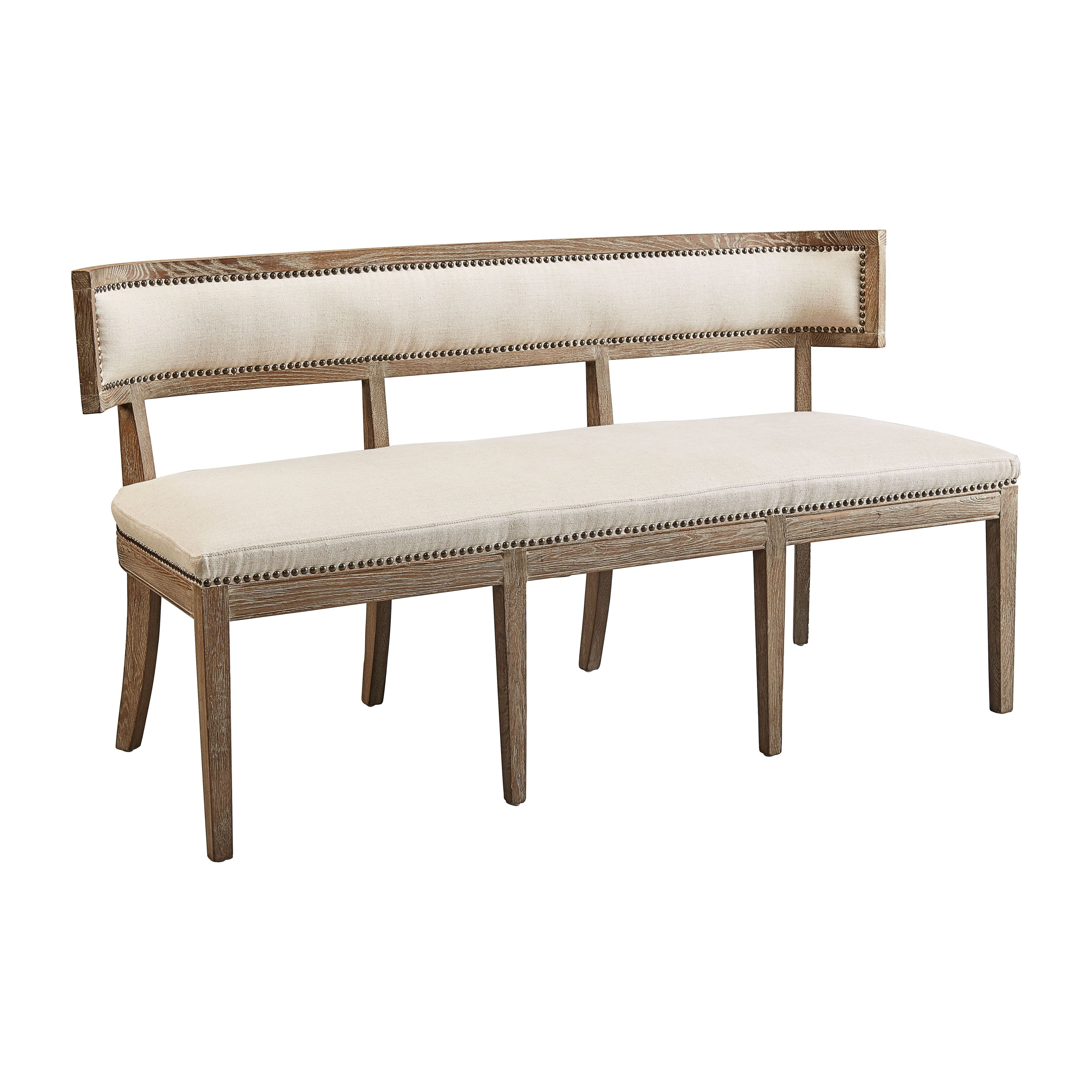 Linen Banquette Bench, Andalucia Modern White Leather Bench Large 60 Inch