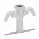 thumbnail image 2 of Drain Waste Trap Pipe Connector 1 1/2" BSP x 40mm with Double Dishwasher Input, 2 of 3