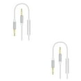 thumbnail image 1 of ZLight Cable For Car Computer Headphone Remote Control 3 .5MM Audio Cable For Speaker With Microphone silver 2Set, 1 of 6