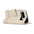 thumbnail image 4 of Allytechgroup Google Pixel 9A Wallet Case, With Hand Wrist Crossbody Shoulder Strap Makeup Mirror Retro PU Leather Stand Shockproof Folio Flip Cards Slots Cover for Googe Pixel 6, Beige, 4 of 7