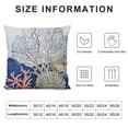 thumbnail image 5 of JEUXUS  Throw Pillow Cover Indigo Ocean Coral Seashells Nautical Beach House Decorative Pillow Case Home Decor Square Cushion Pillowcase, 5 of 5