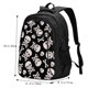 thumbnail image 5 of Balery black white Skull bone Mochila con carga USB para hombre y mujer - Mochila impermeable y antirrobo para laptop con puerto USB para viajes, trabajo, 5 of 7