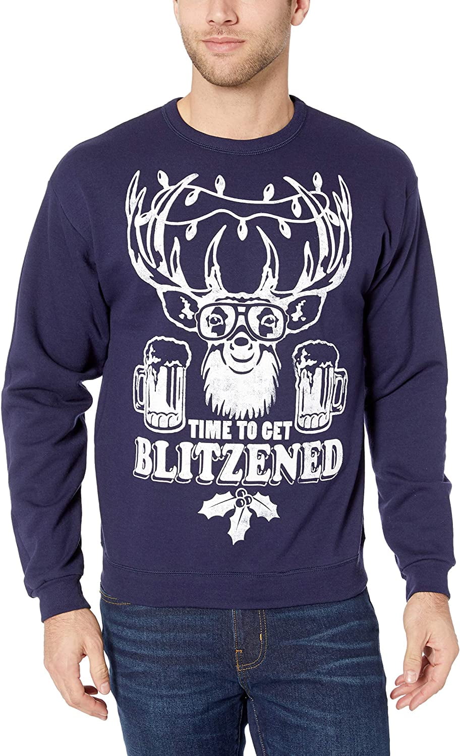 Navy christmas sweatshirt Clearance