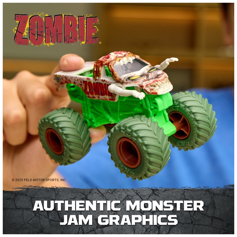 Monster Jam, Smash & Bash Zombie, 1:64 Scale, Monster Truck