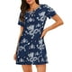 thumbnail image 1 of Fotbe Dragon Bata de Dormir para Mujer con Estampado, Camisón de Algodón de Manga Corta, Ropa de Dormir Casual, 1 of 6