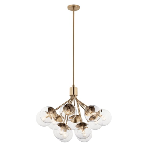 52701CPZCLR Kichler Lighting Silvarious - 12 Light Chandelier-22.25 Inches Tall and 30 Inches Wide-Champagne Bronze Finish-Clear Glass Color